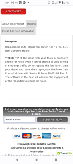 2108 2500 6 7 CUMMINS ENGINE FAN RUNNING A LOT intelligence overview